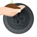 2 Pack of 11.5 Inch Flat Gray Plastic Self Watering Flare Flower Pot or Garden Planter   